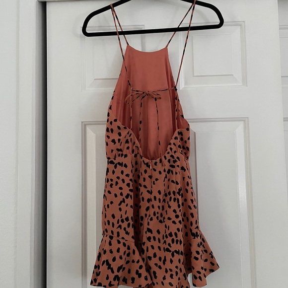 Cheetah Spotted Romper size small, ties in back. - Picture 4 of 4